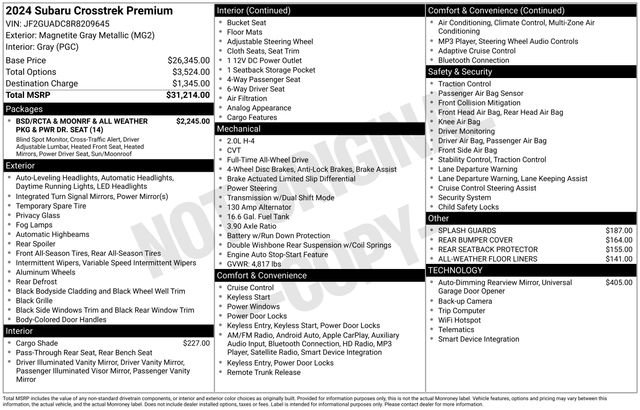 Used 2024 Subaru Crosstrek 2.0i Premium image 24