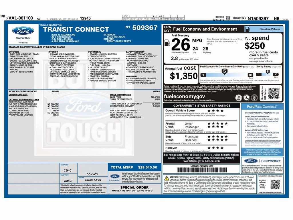 Used 2022 Ford Transit Connect XL image 2