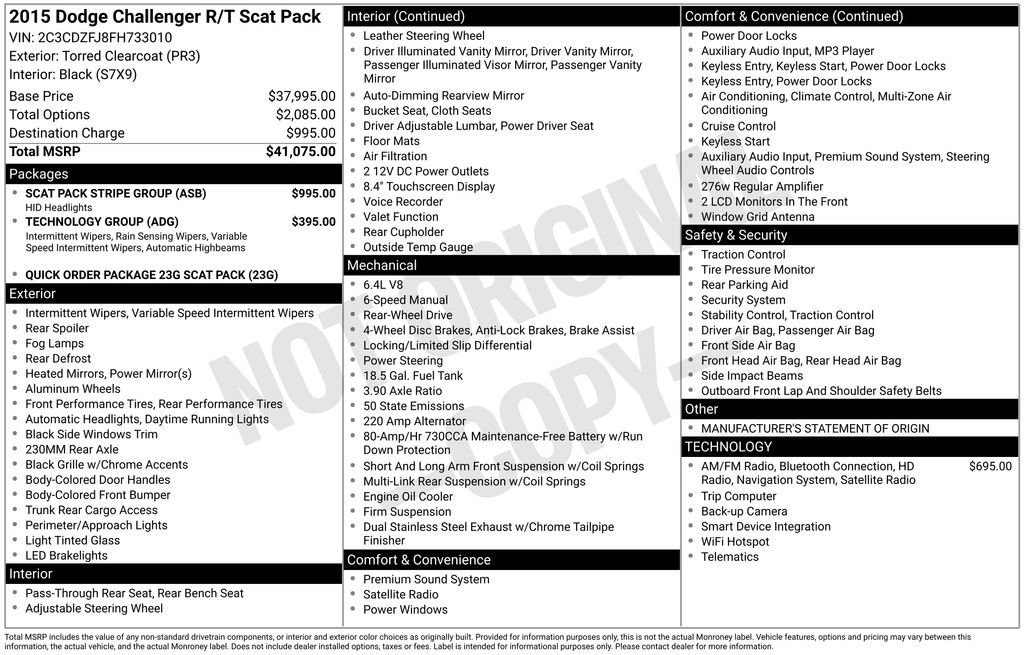 Used 2015 Dodge Challenger R/T Scat Pack w/ Scat Pack Stripe Group image 3