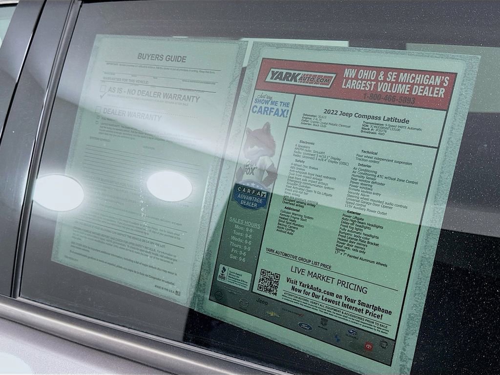 Certified 2022 Jeep Compass Latitude w/ Convenience Group image 16