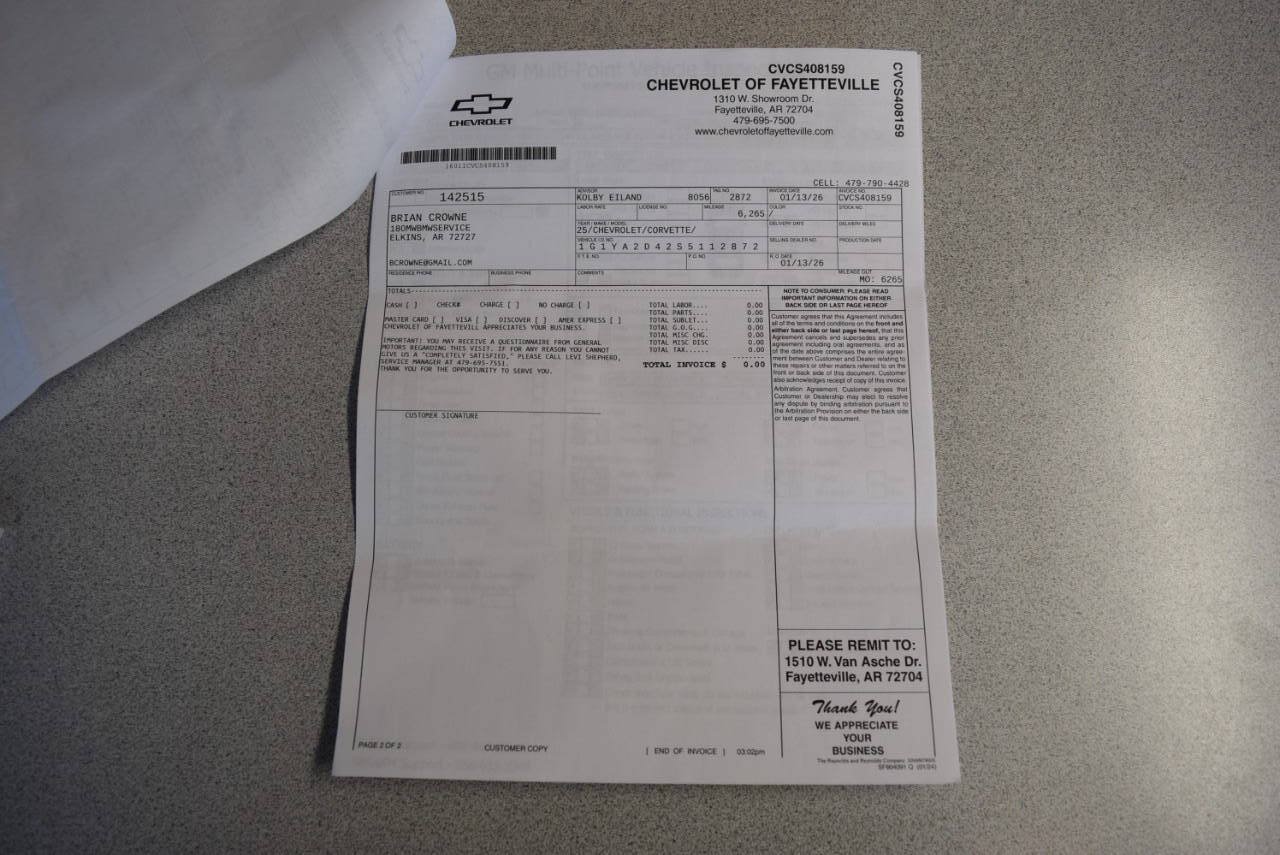 Used 2025 Chevrolet Corvette Stingray Coupe w/ Z51 Performance Package RWD image 69
