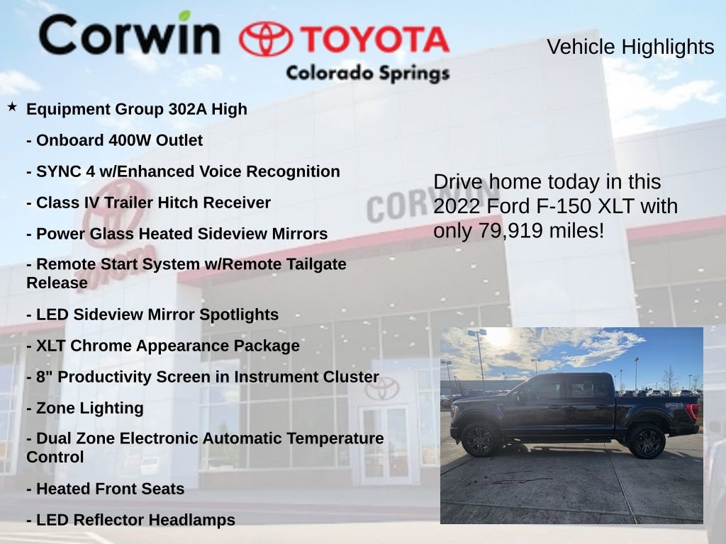 Used 2022 Ford F150 XLT w/ Equipment Group 302A High image 7