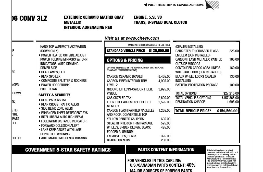 Used 2024 Chevrolet Corvette Z06 w/ Stealth Interior Trim Package image 4