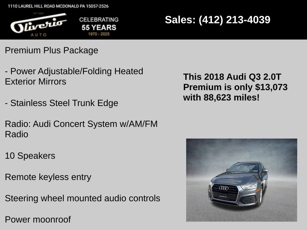 Used 2018 Audi Q3 2.0T Premium image 10