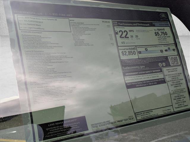 New 2026 Land Rover Range Rover Sport Dynamic SE image 20