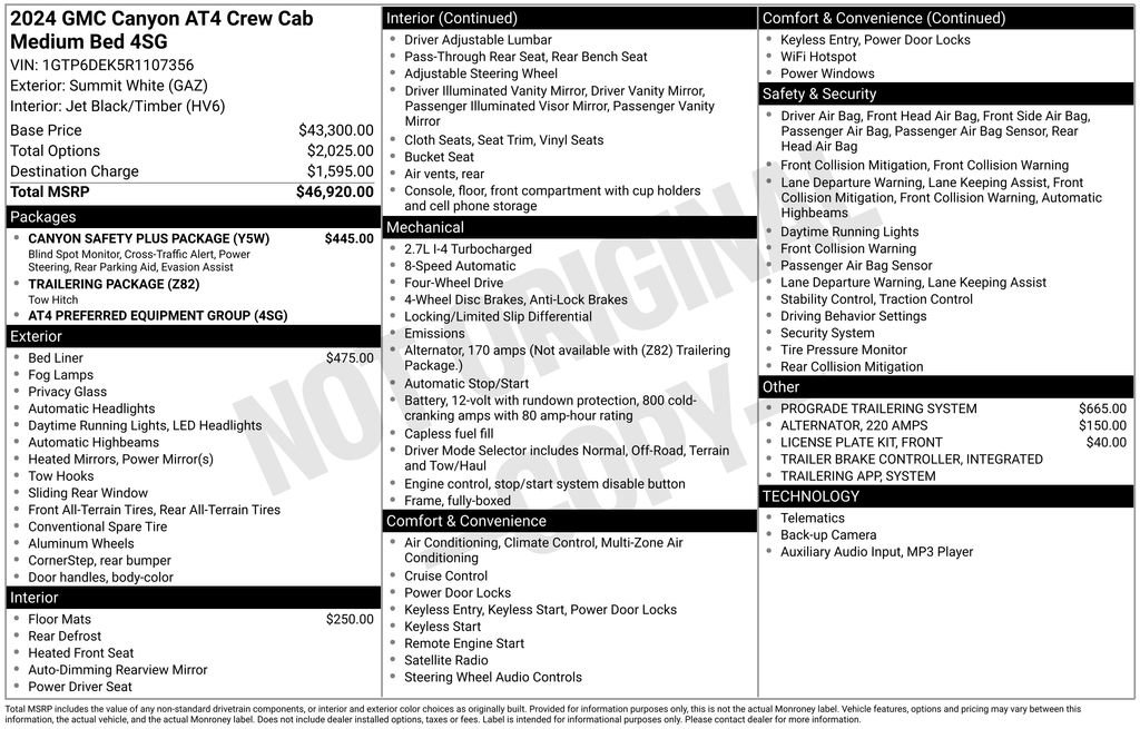 Used 2024 GMC Canyon AT4 w/ Canyon Safety Plus Package image 7