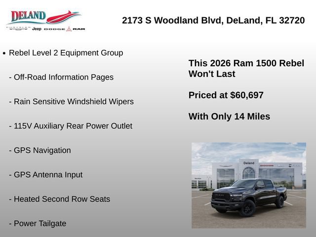 New 2026 RAM 1500 Rebel w/ Rebel Level 2 Equipment Group AWD/4WD image 12