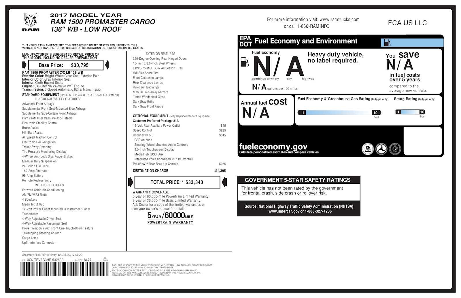 Used 2017 RAM ProMaster 1500 image 32