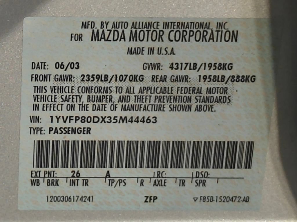 Used 2003 MAZDA MAZDA6 s FWD image 34