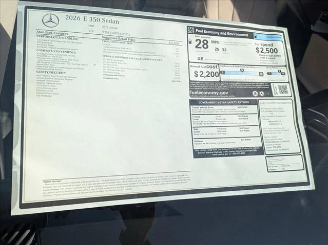 New 2026 Mercedes-Benz E 350 Sedan image 16