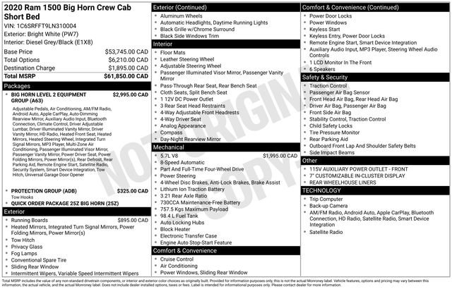 Used 2020 RAM 1500 Big Horn AWD/4WD image 6