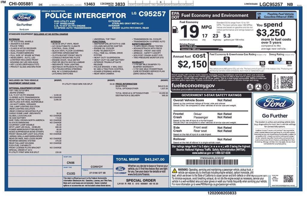 Used 2020 Ford Explorer 4WD Police Interceptor w/ Ready For The Road Package image 15