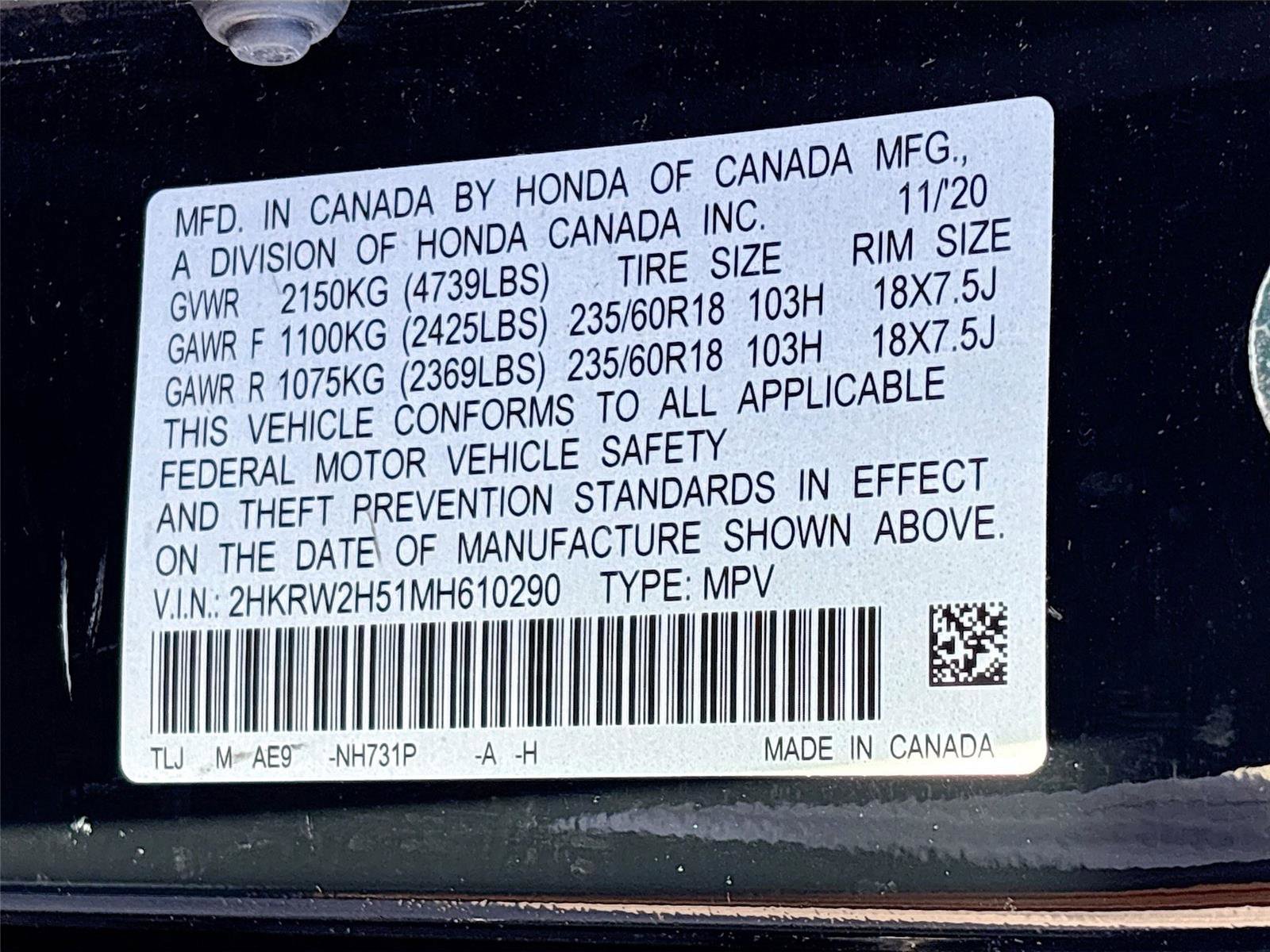 Certified 2021 Honda CR-V EX image 37