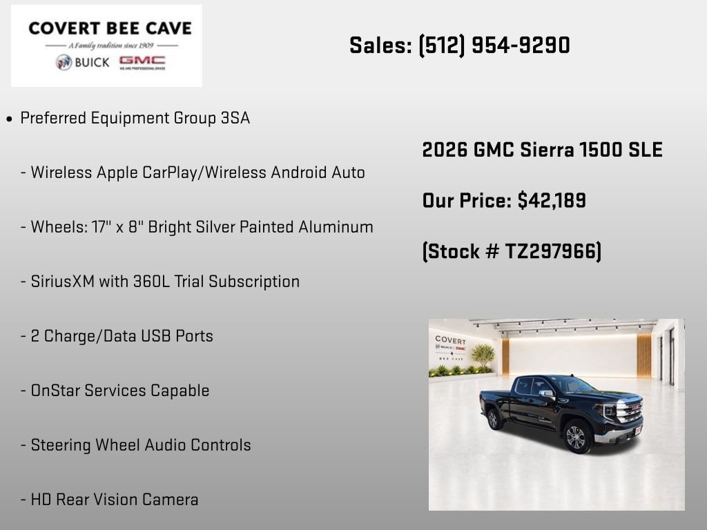 New 2026 GMC Sierra 1500 SLE w/ Preferred Package RWD image 20