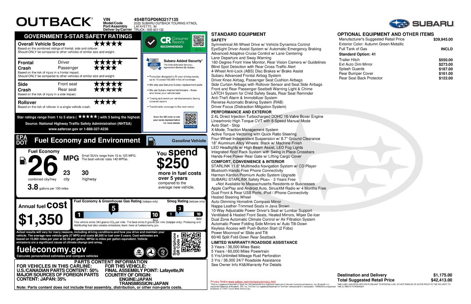 Used 2022 Subaru Outback Touring XT image 11