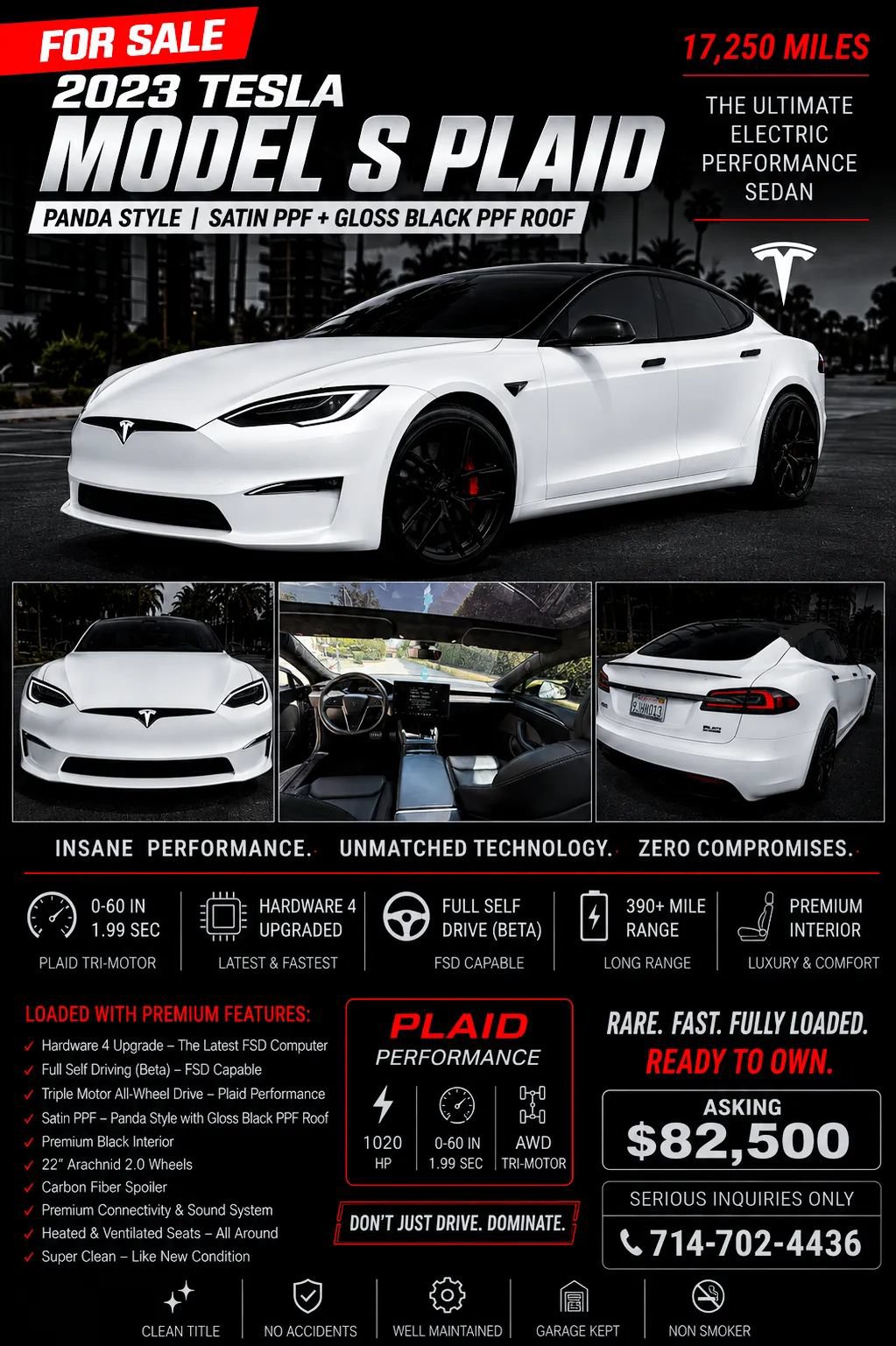 Used 2023 Tesla Model S Plaid