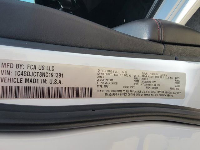 Used 2022 Dodge Durango R/T w/ Blacktop Package AWD/4WD image 36