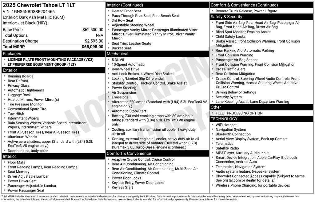 Used 2025 Chevrolet Tahoe LT RWD image 26