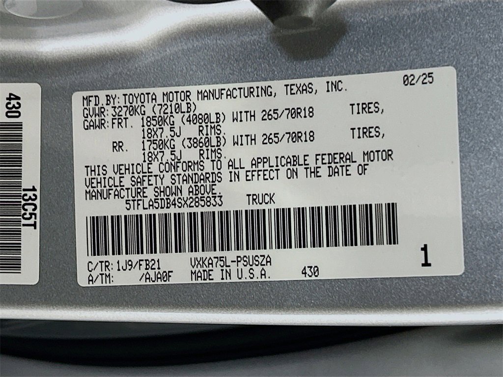 New 2025 Toyota Tundra SR5 image 28