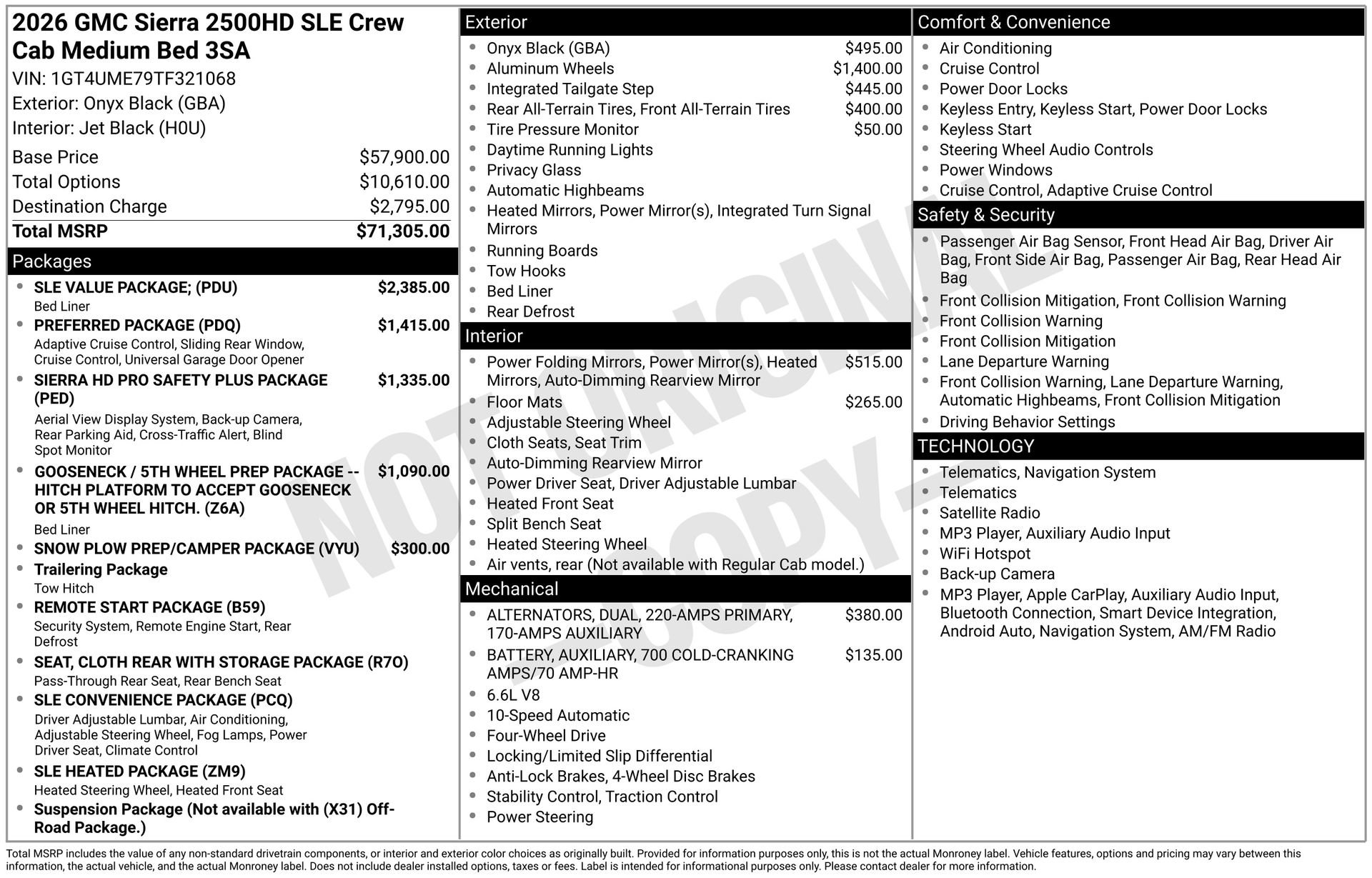 New 2026 GMC Sierra 2500 SLE w/ SLE Value Package; AWD/4WD image 3