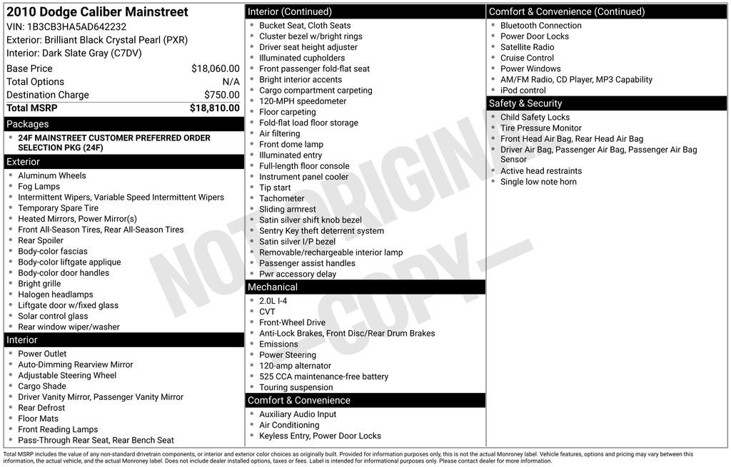 Used 2010 Dodge Caliber Mainstreet image 4