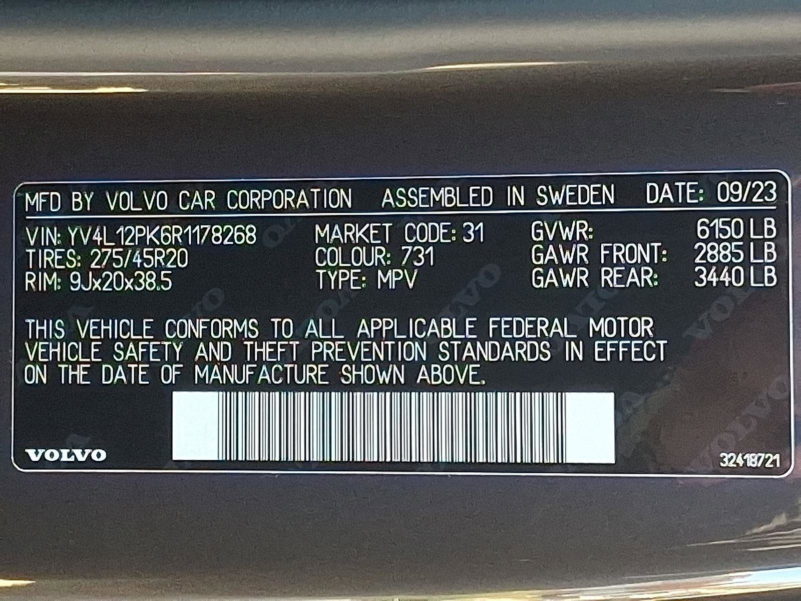 Certified 2024 Volvo XC90 B5 Core w/ Protection Package Premier image 27