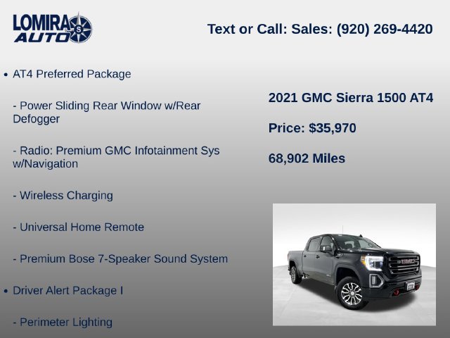 Used 2021 GMC Sierra 1500 AT4 w/ AT4 Value Package AWD/4WD image 8