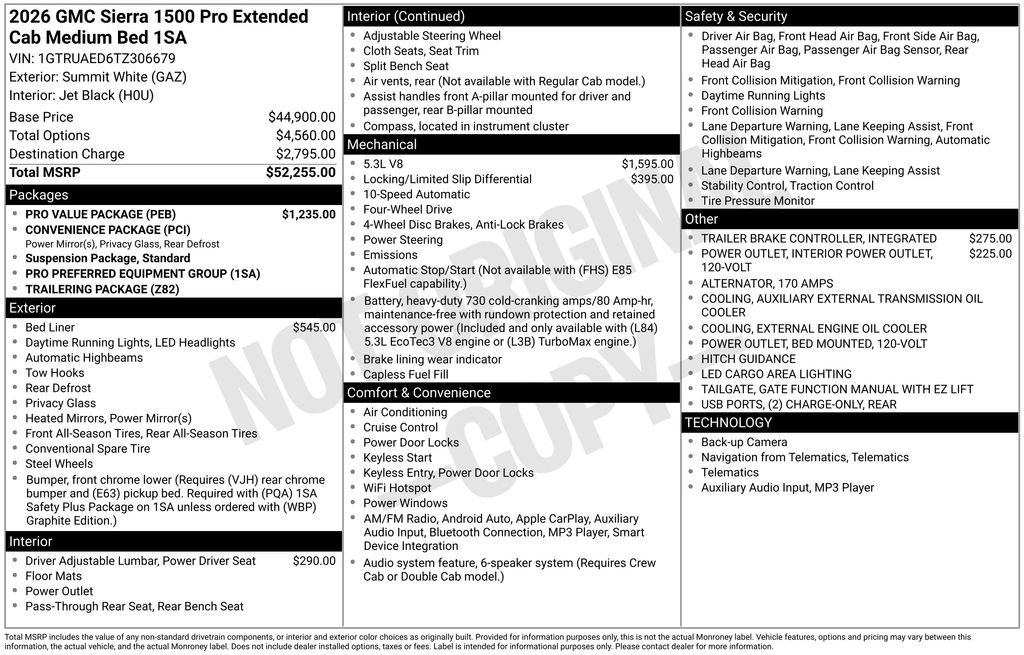 New 2026 GMC Sierra 1500 Pro w/ Pro Value Package image 5