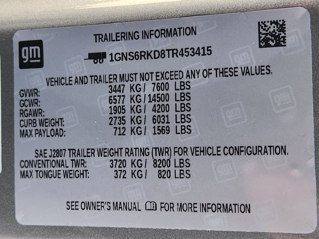 New 2026 Chevrolet Tahoe RST w/ RST Capability Package AWD/4WD image 8