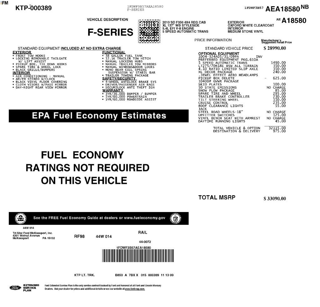 Used 2010 Ford F350 XL AWD/4WD image 10