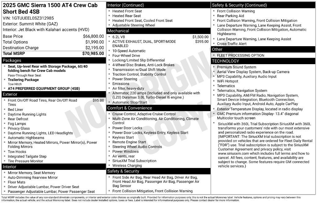 Used 2025 GMC Sierra 1500 AT4 AWD/4WD image 30