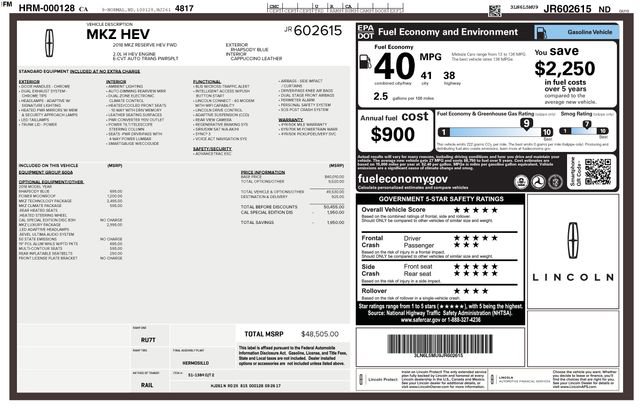 Used 2018 Lincoln MKZ Reserve w/ Luxury Package image 35