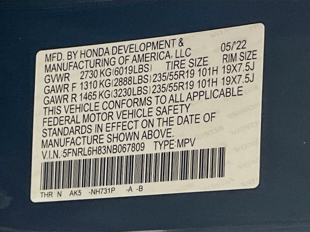 Used 2022 Honda Odyssey Touring image 35
