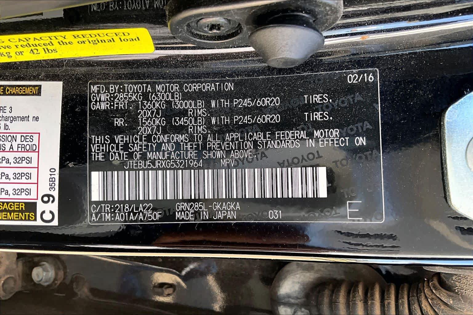 Used 2016 Toyota 4Runner Limited AWD/4WD image 35