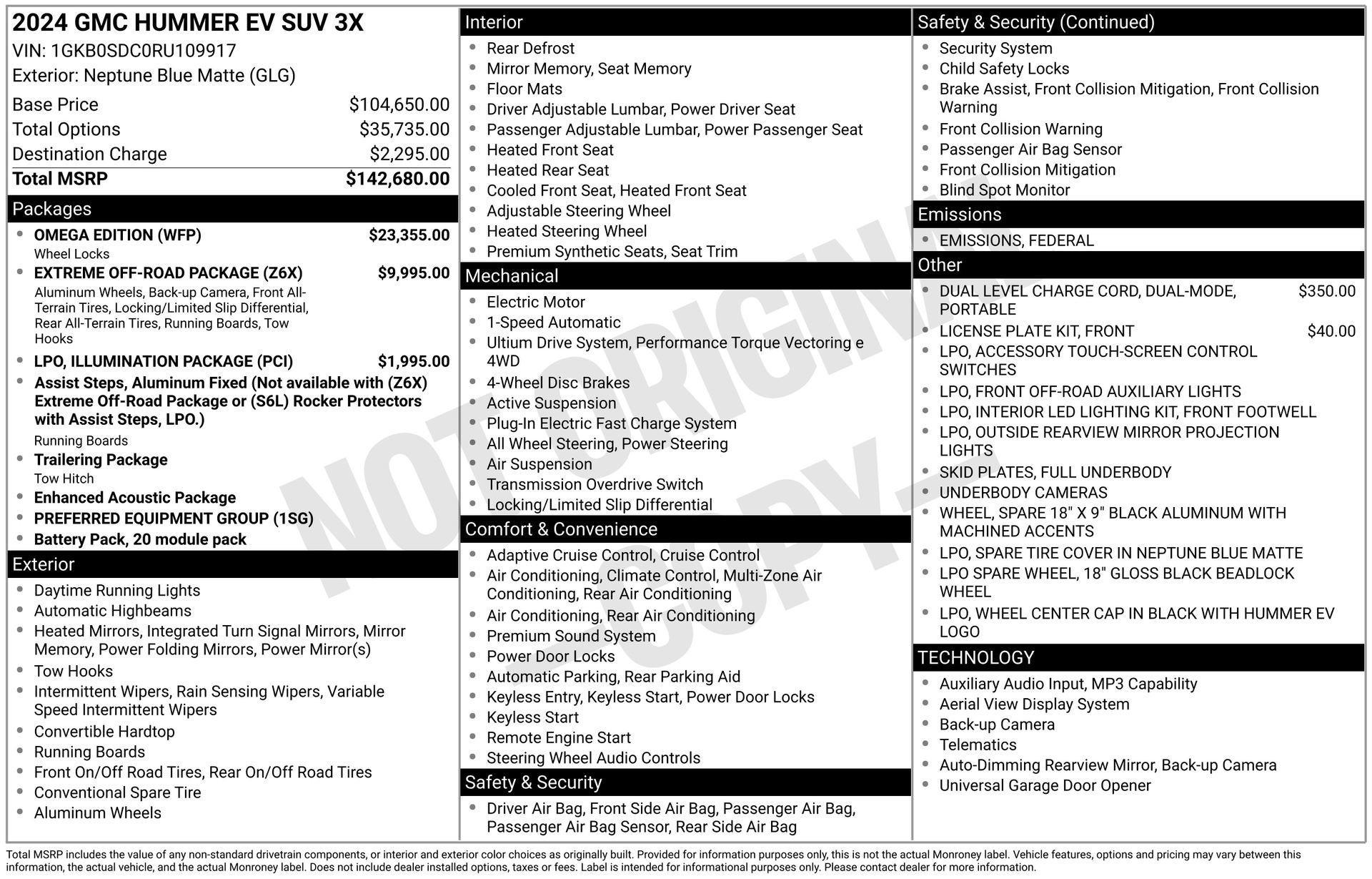 New 2024 GMC Hummer EV 3X w/ Omega Edition image 3