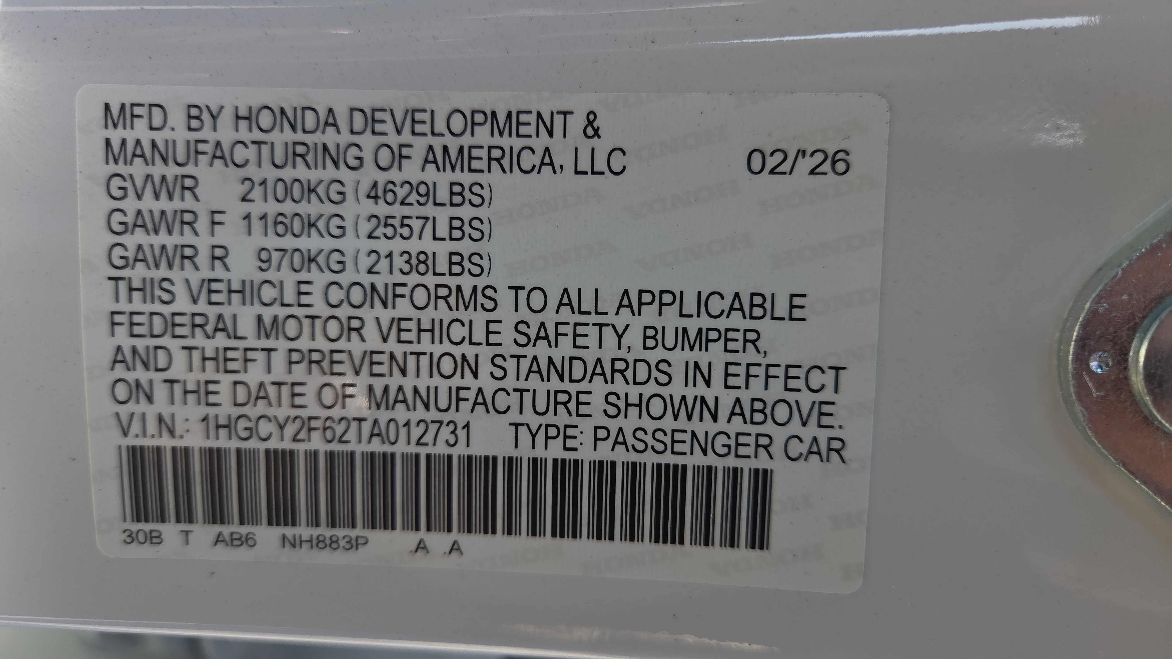 New 2026 Honda Accord EX-L image 26