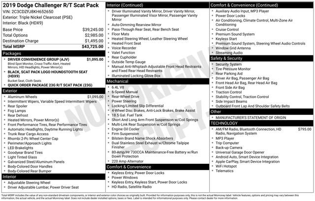 Used 2019 Dodge Challenger R/T Scat Pack w/ Driver Convenience Group image 16