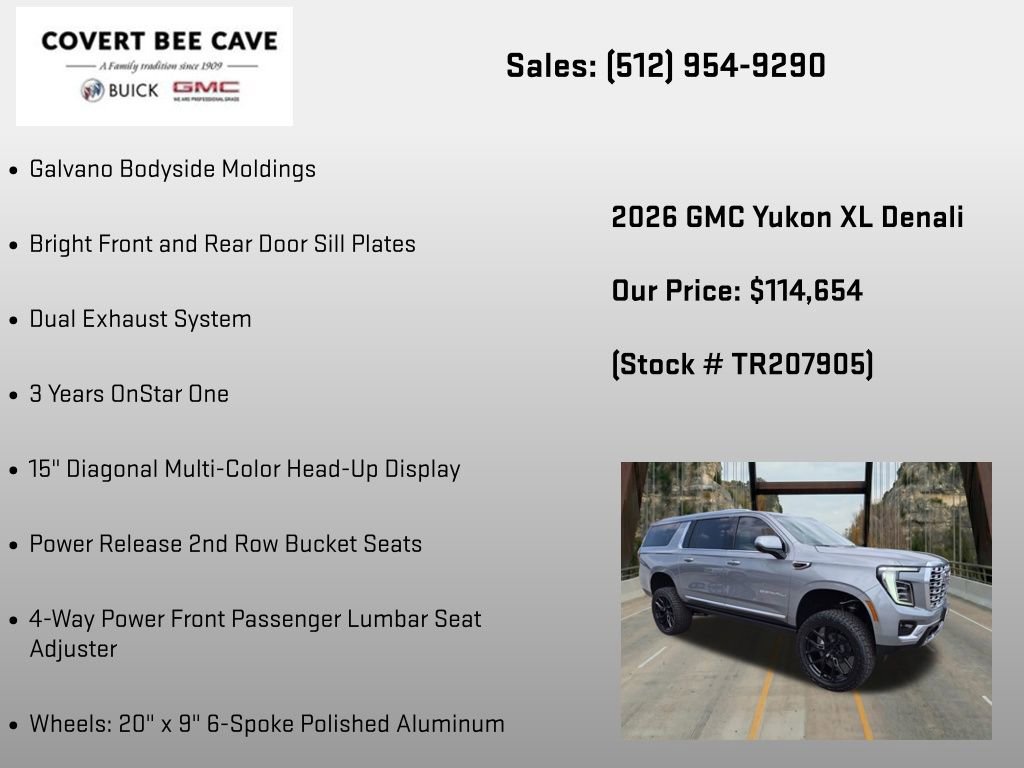 New 2026 GMC Yukon XL Denali w/ Sun & Power Step Package AWD/4WD image 24