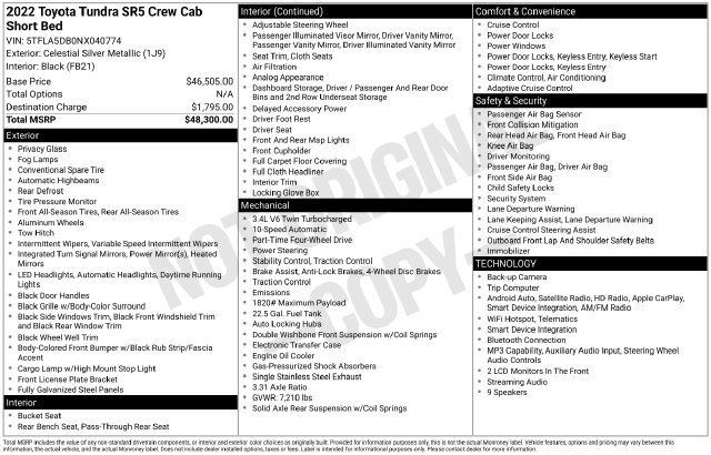 Used 2022 Toyota Tundra SR5 AWD/4WD image 26
