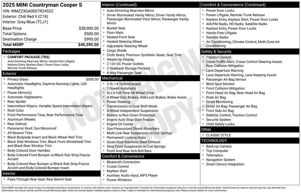 Certified 2025 MINI Cooper Countryman S AWD/4WD image 9