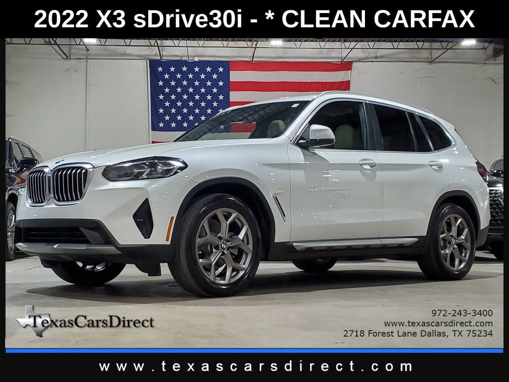 Used 2022 BMW X3 sDrive30i w/ Premium Package 2 RWD 360° Tour