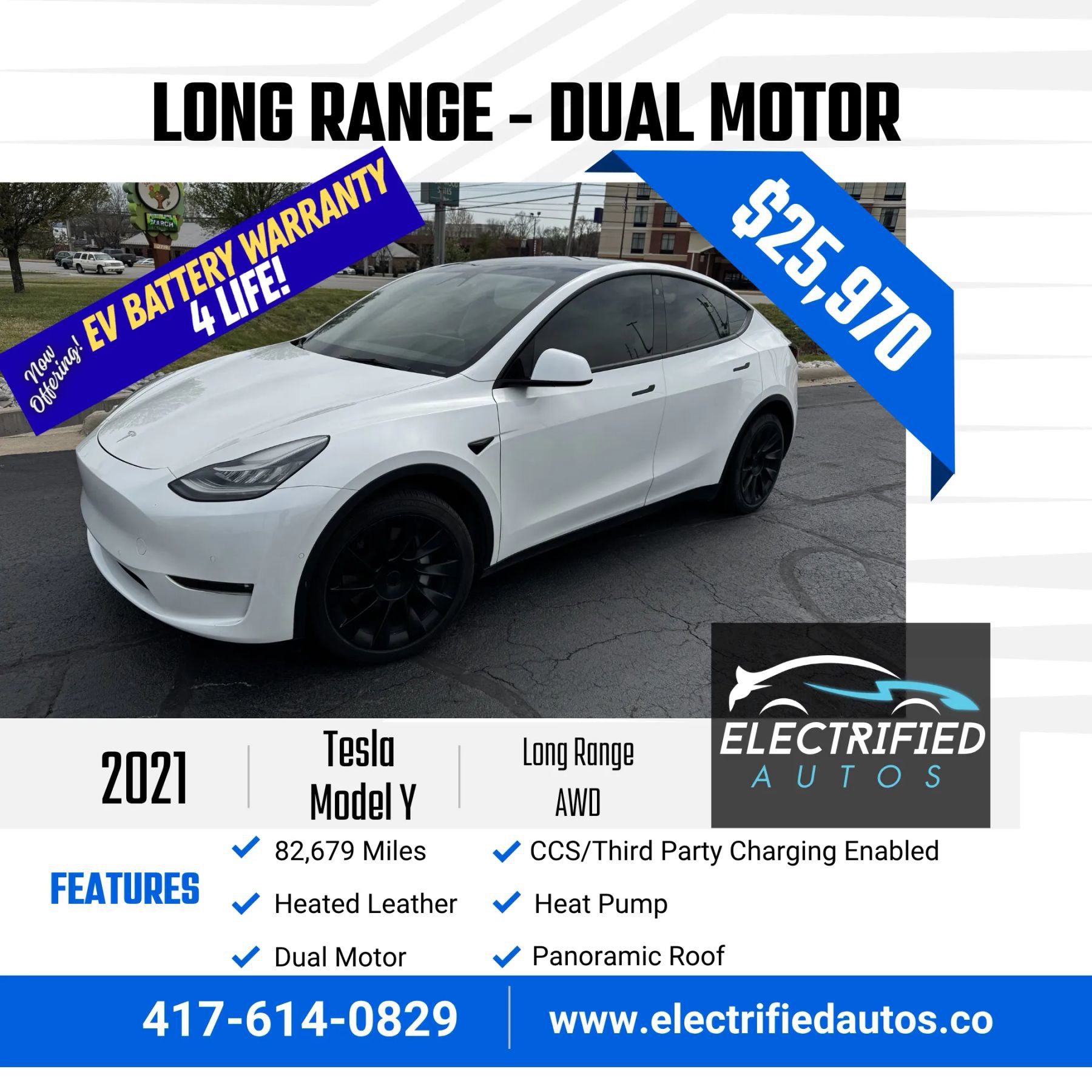 Used 2021 Tesla Model Y Long Range AWD/4WD image 1