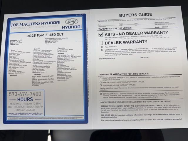 Used 2025 Ford F150 XLT w/ Equipment Group 301A Standard image 35
