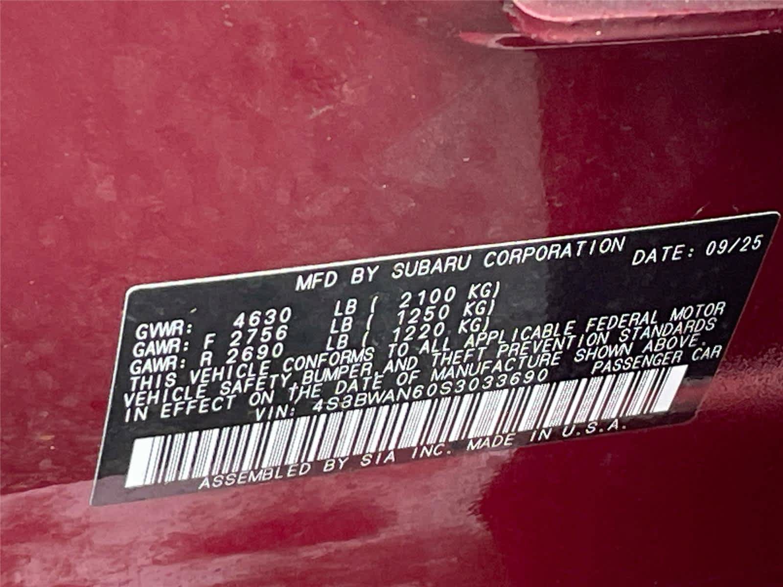 Used 2025 Subaru Legacy Limited AWD/4WD image 35