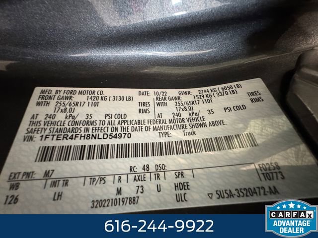 Used 2022 Ford Ranger XLT w/ Equipment Group 301A Mid image 27