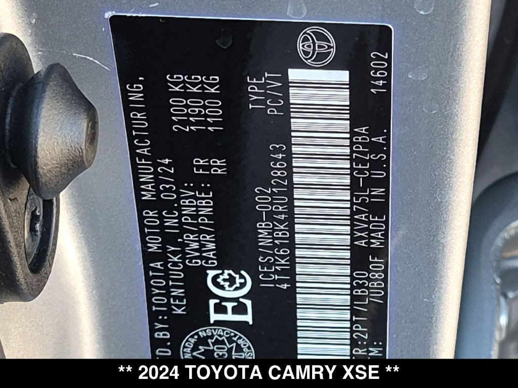 Used 2024 Toyota Camry XSE AWD/4WD image 29