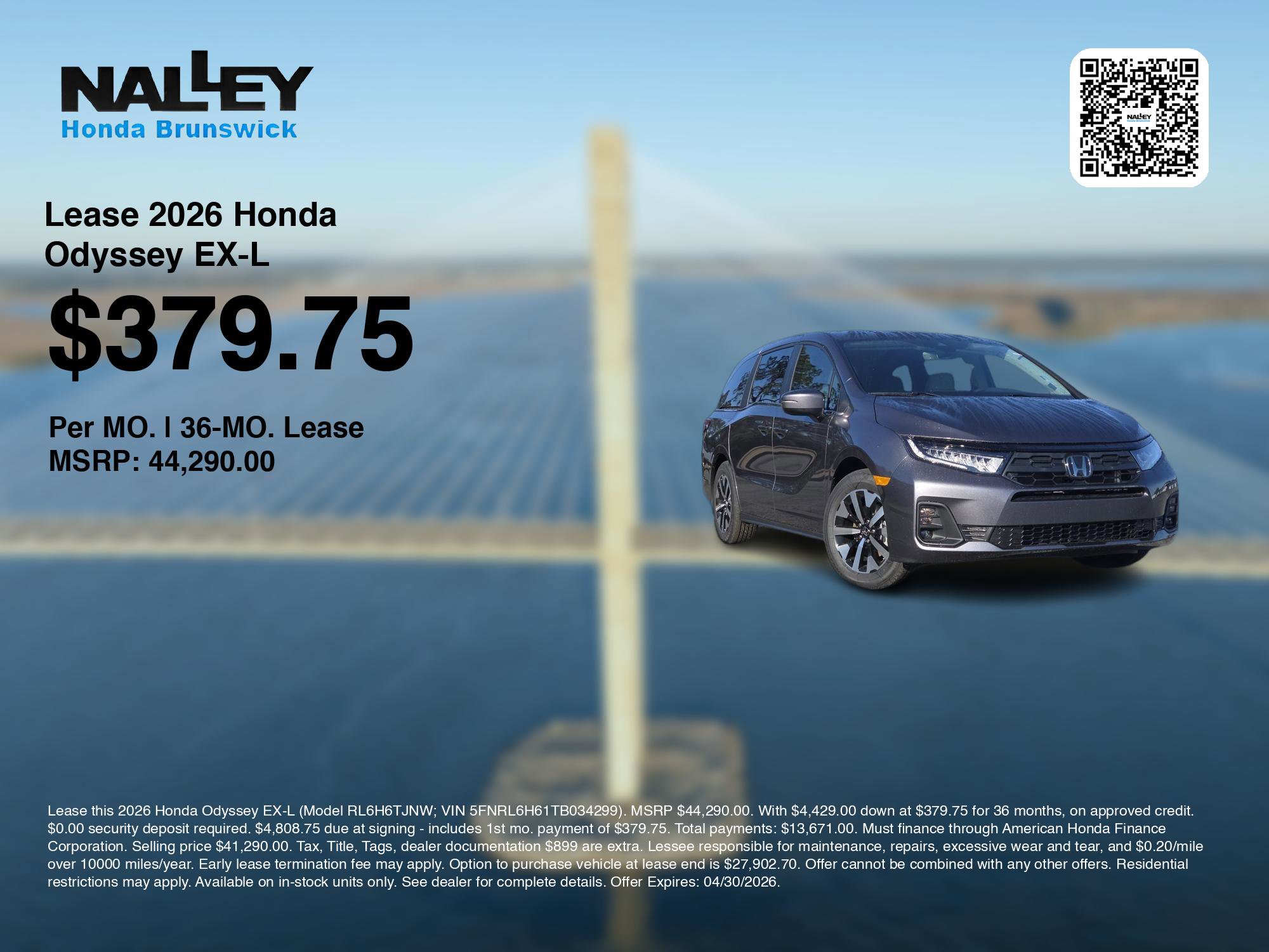 New 2026 Honda Odyssey EX-L image 3