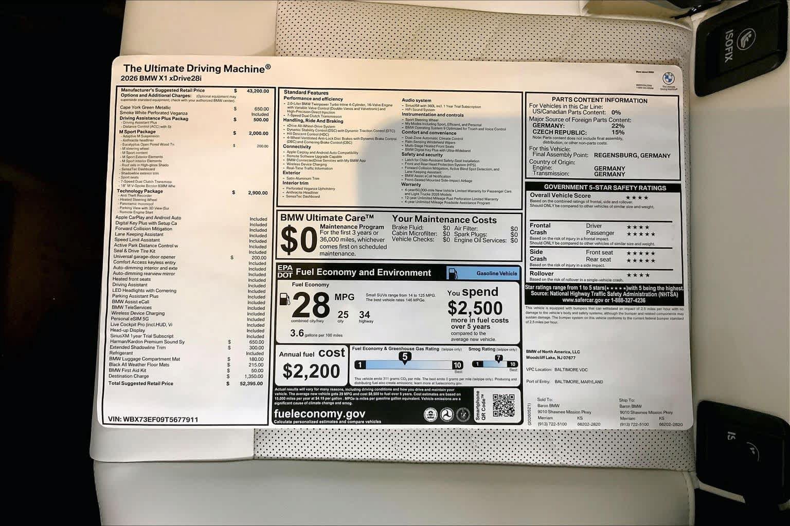 New 2026 BMW X1 xDrive28i w/ Technology Package AWD/4WD image 22