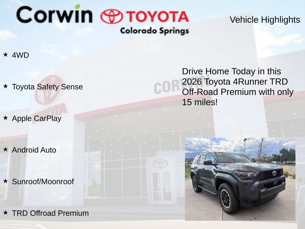 Used 2026 Toyota 4Runner TRD Off-Road Premium AWD/4WD image 7