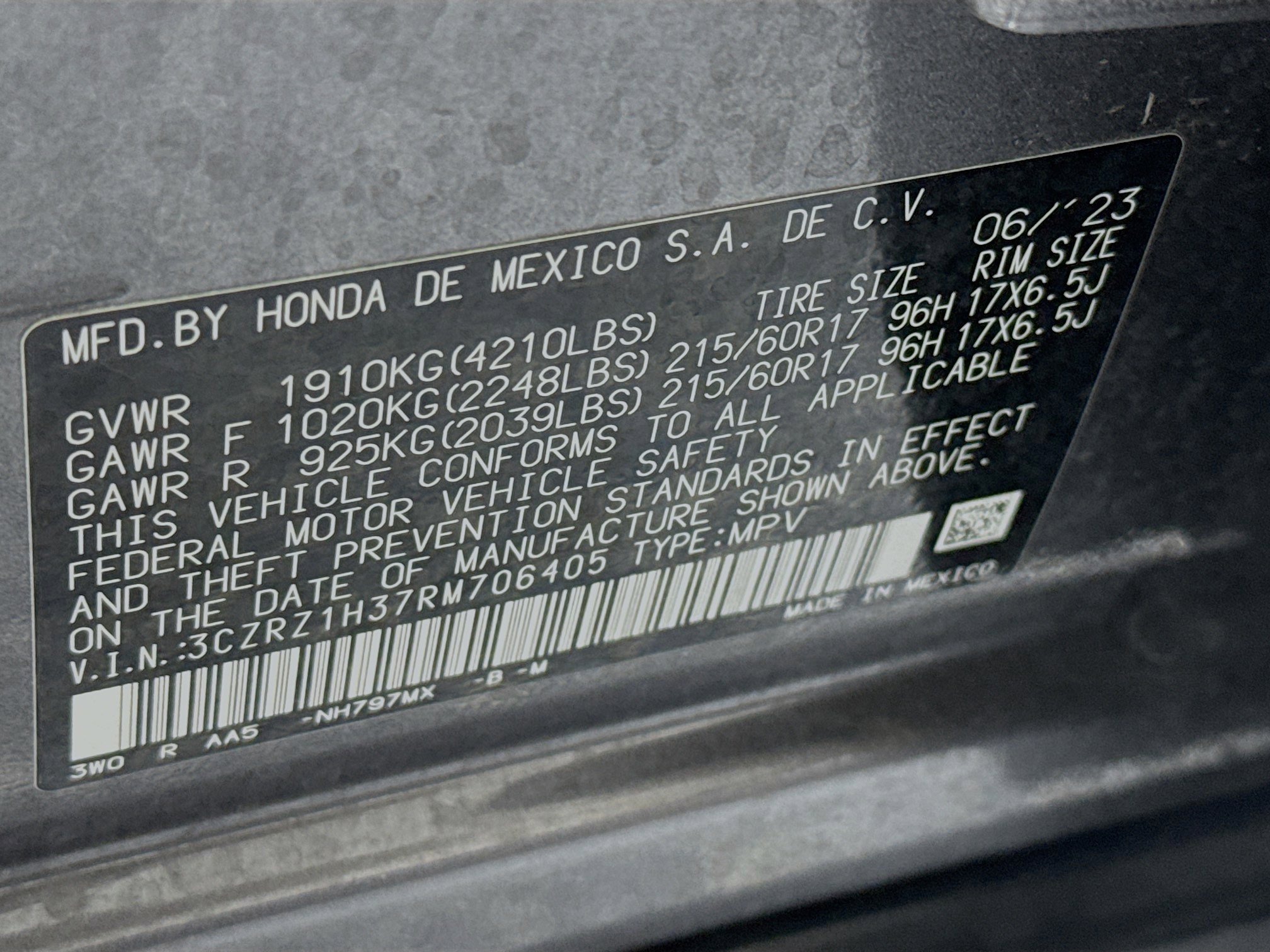 Certified 2024 Honda HR-V LX image 29